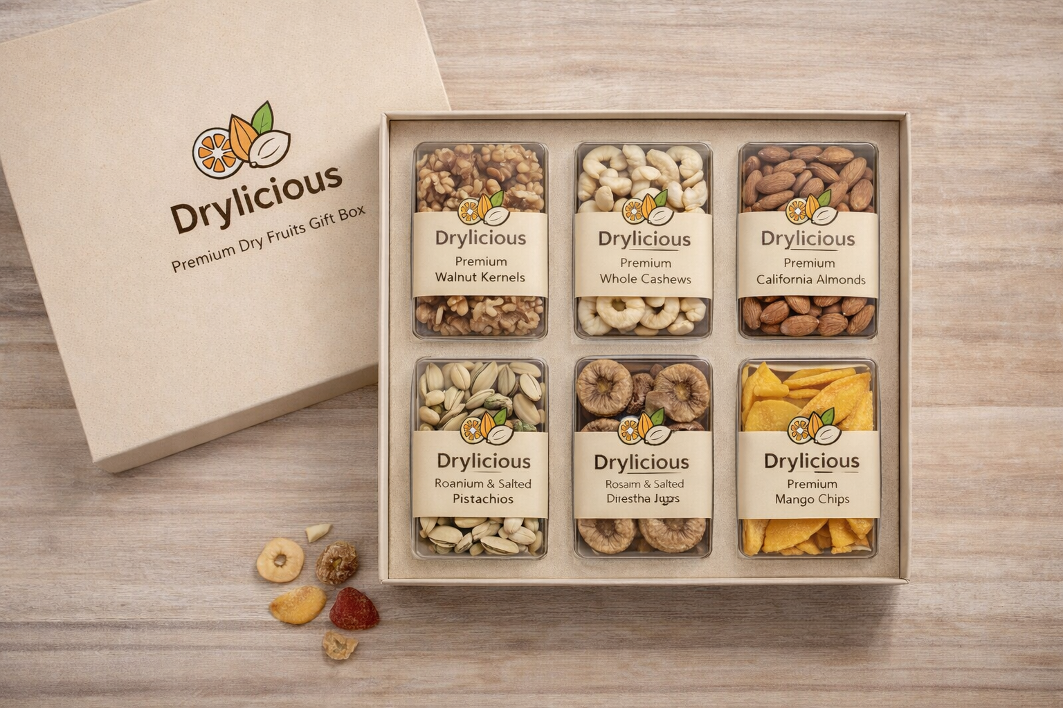 Drylicious Premium Dry Fruit Gift Box | 6 Types Assorted Dry Fruits
